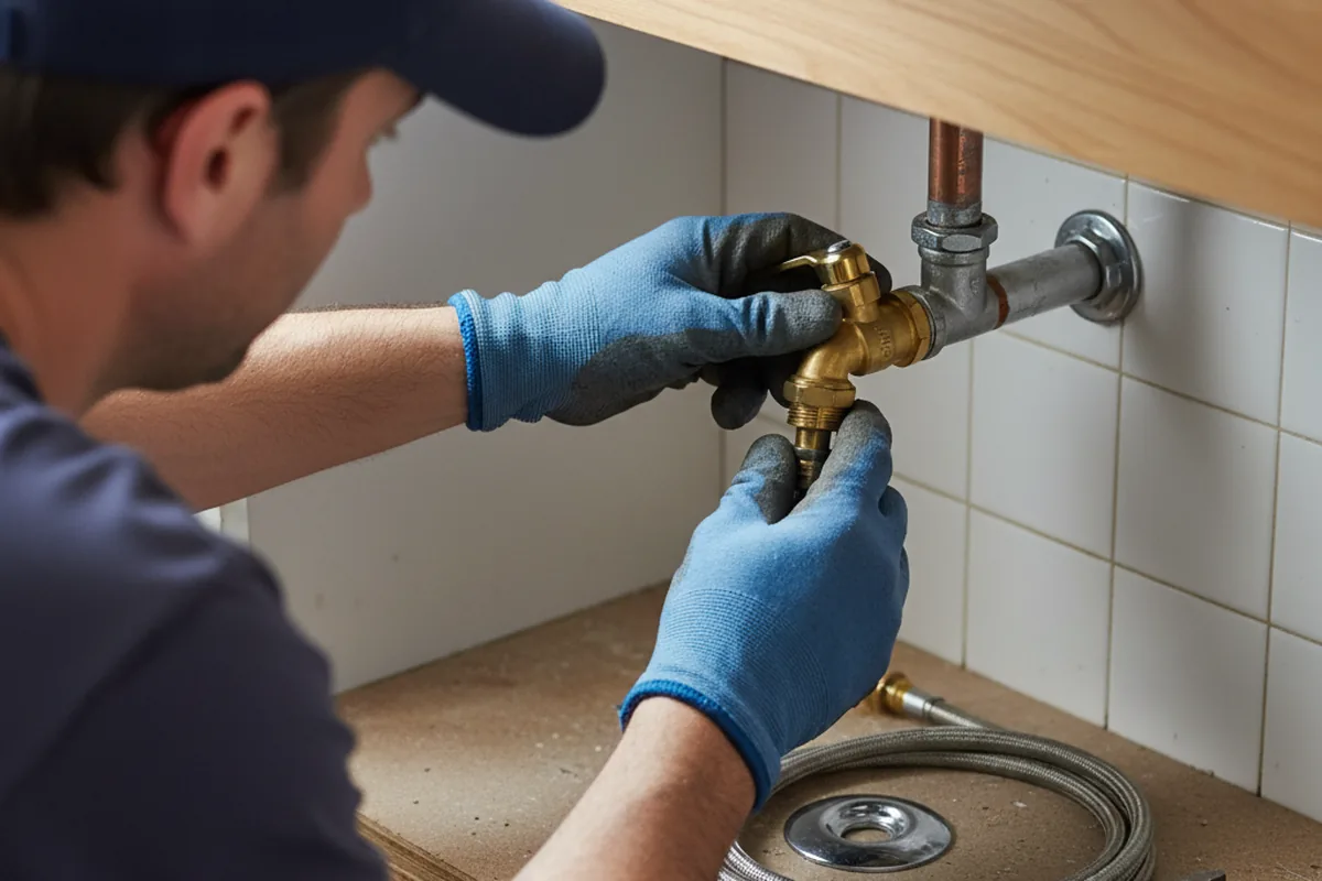 Shutoff valve and fitting work during Emergency Plumbing in Tennessee Ridge
